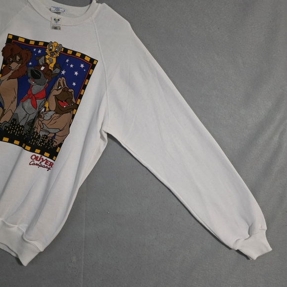 NWT VTG Disney Oliver And Company Crewneck Sweatshirt Made In USA Size XL - Picture 7 of 11